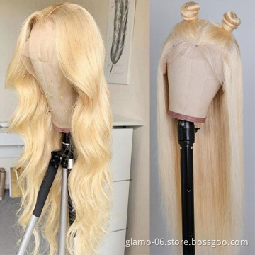 Free Shipping 613 Blonde Lace Front Human Hair Wigs 613 Blonde Frontal Bob Wigs Blonde 613 Human Hair Lace Wigs